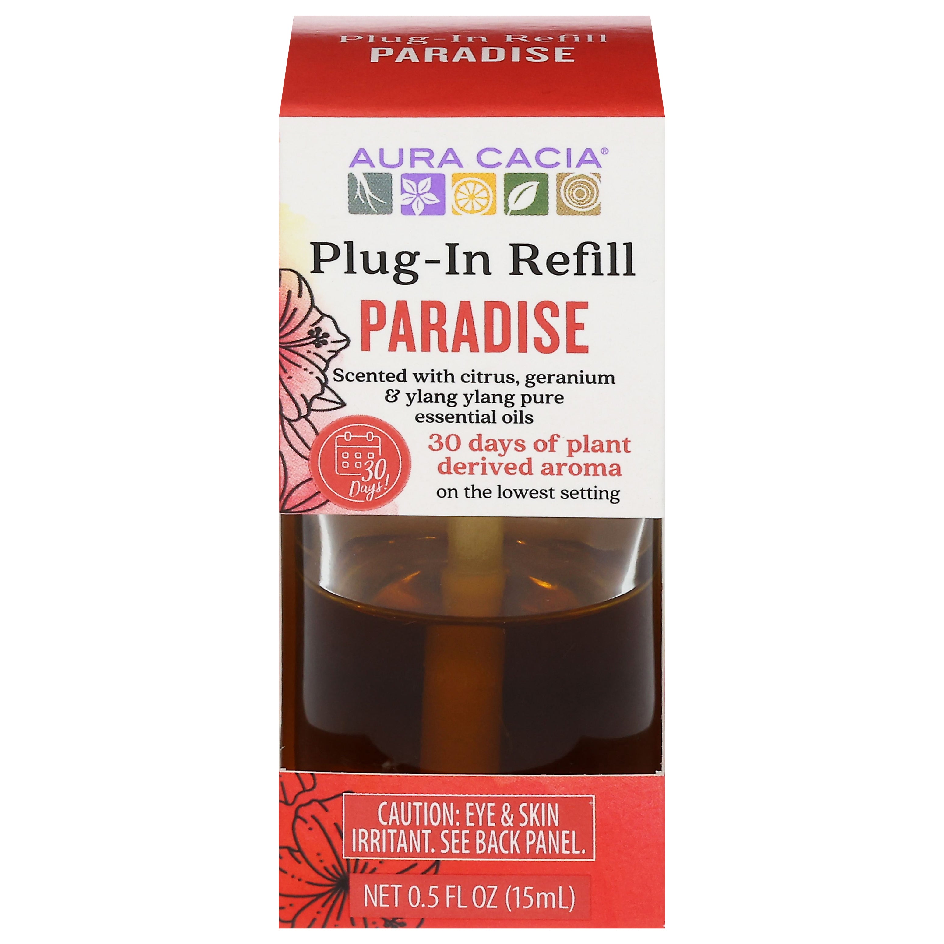 Aura Cacia Paradise Plug-In Refill 0.5 fl oz - Case of 1