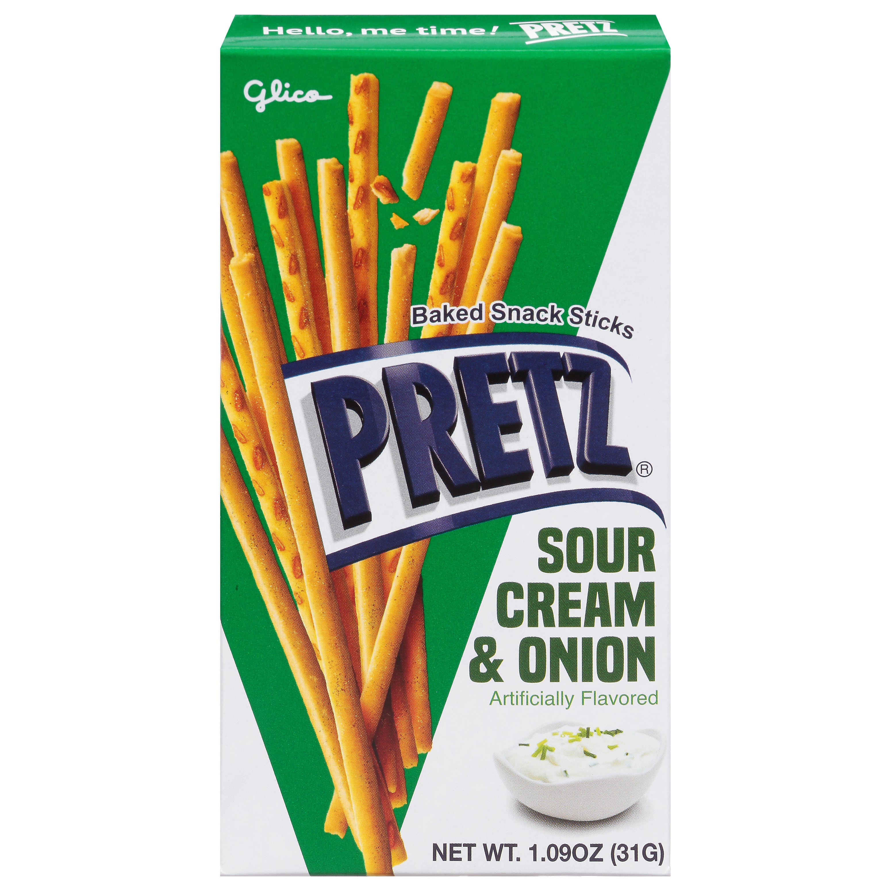 Pretz Sour Cream & Onion Baked Snack Sticks 1.09 oz - Case of 10