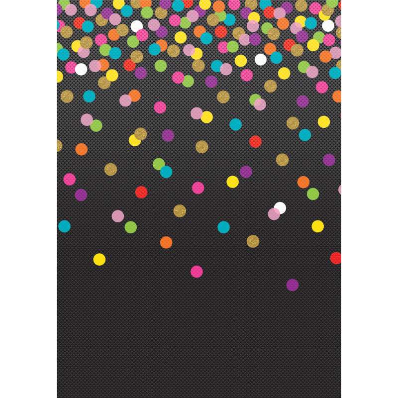 TEACHER CREATED RESOURCES - Better Than Paper® Bulletin Board Roll, 4' x 12', Colorful Confetti on Black, 4 Rolls