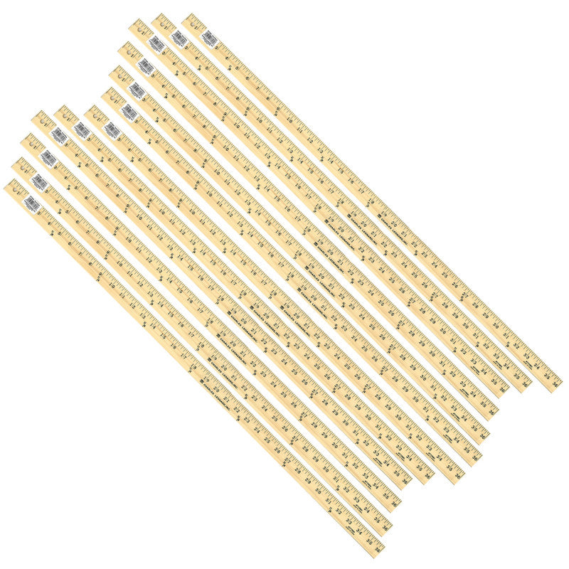 CHARLES LEONARD - Wooden Yardstick, Pack of 12
