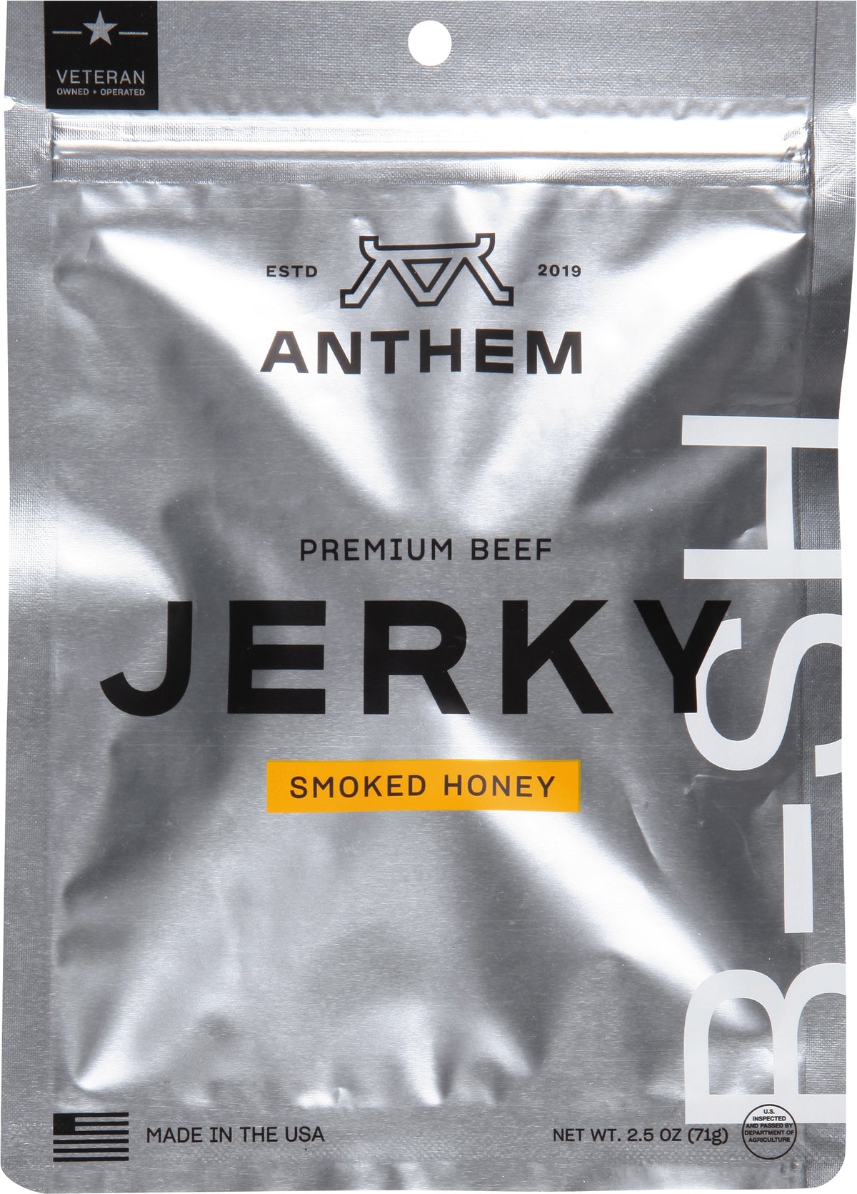 Anthem S - Beef Jerky Smoked Honey - 2.5 oz - 12pk