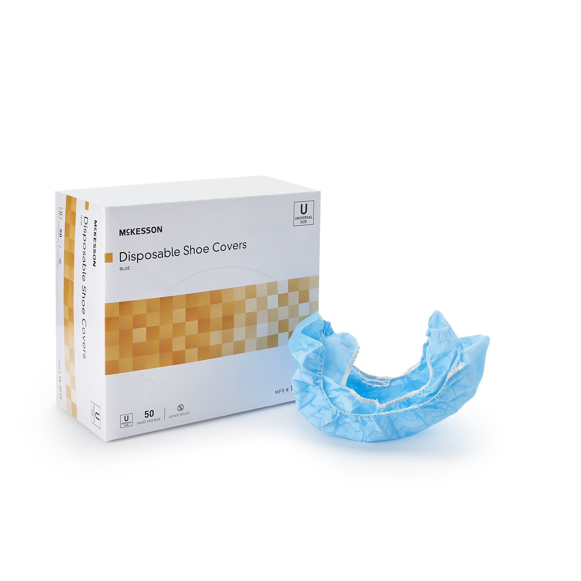 McKesson Brand - Shoe Cover McKesson One Size Fits Most Shoe High Nonskid Sole Blue NonSterile [50/BX]