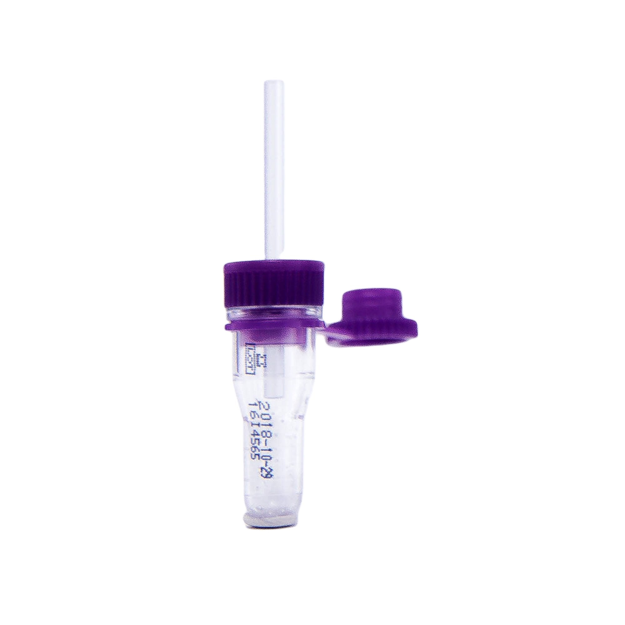 ASP Global LLC - Safe-T-Fill® Capillary Blood Collection Tube K2 EDTA Additive 125 µL Pierceable Attached Cap Plastic Tube [50/PK]