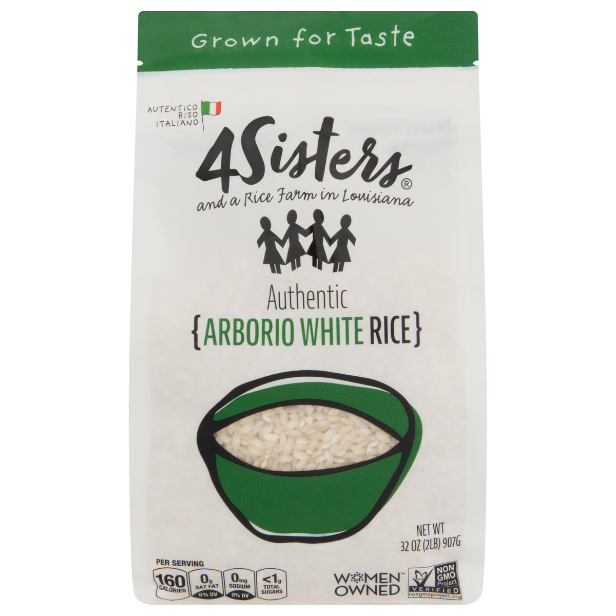 4Sisters Arborio White Authentic Rice 32 oz - Case of 6