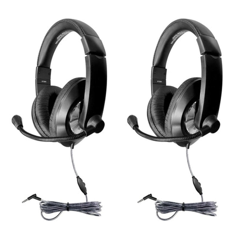 HAMILTONBUHL - Smart-Trek Deluxe Stereo Headset with In-Line Volume Control & 3.5mm TRRS Plug, Pack of 2