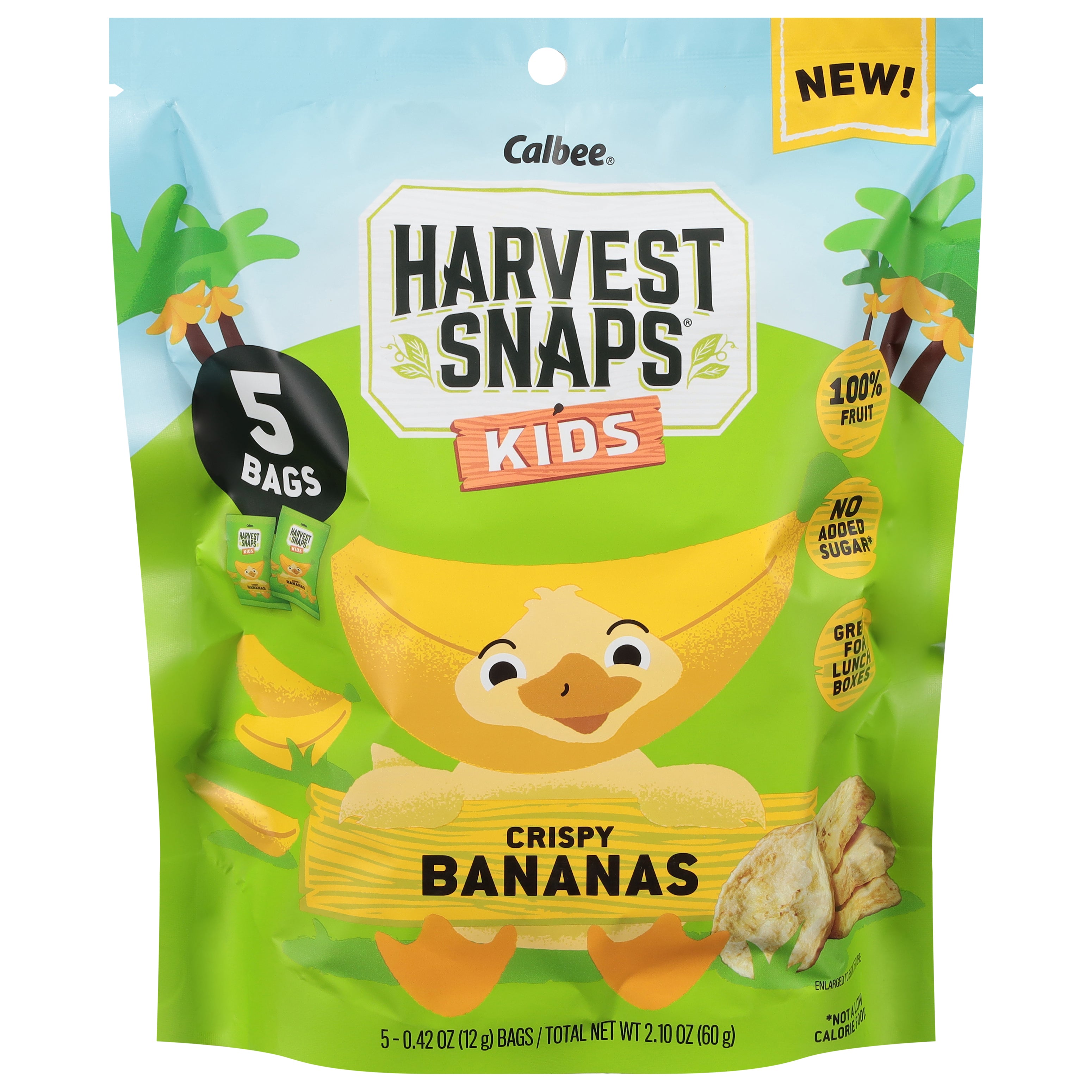 Harvest Snaps Kids Crispy Bananas 5 - 0.42 oz Bags - Case of 12