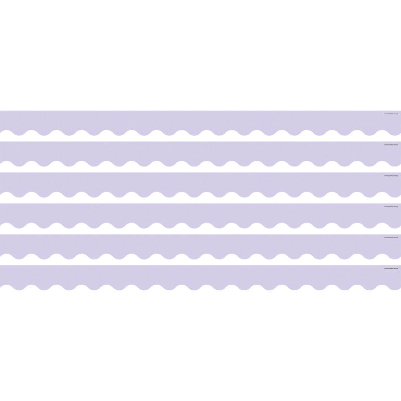 TEACHER CREATED RESOURCES - Lavender Scalloped Border Trim, 35 Feet Per Pack, 6 Packs