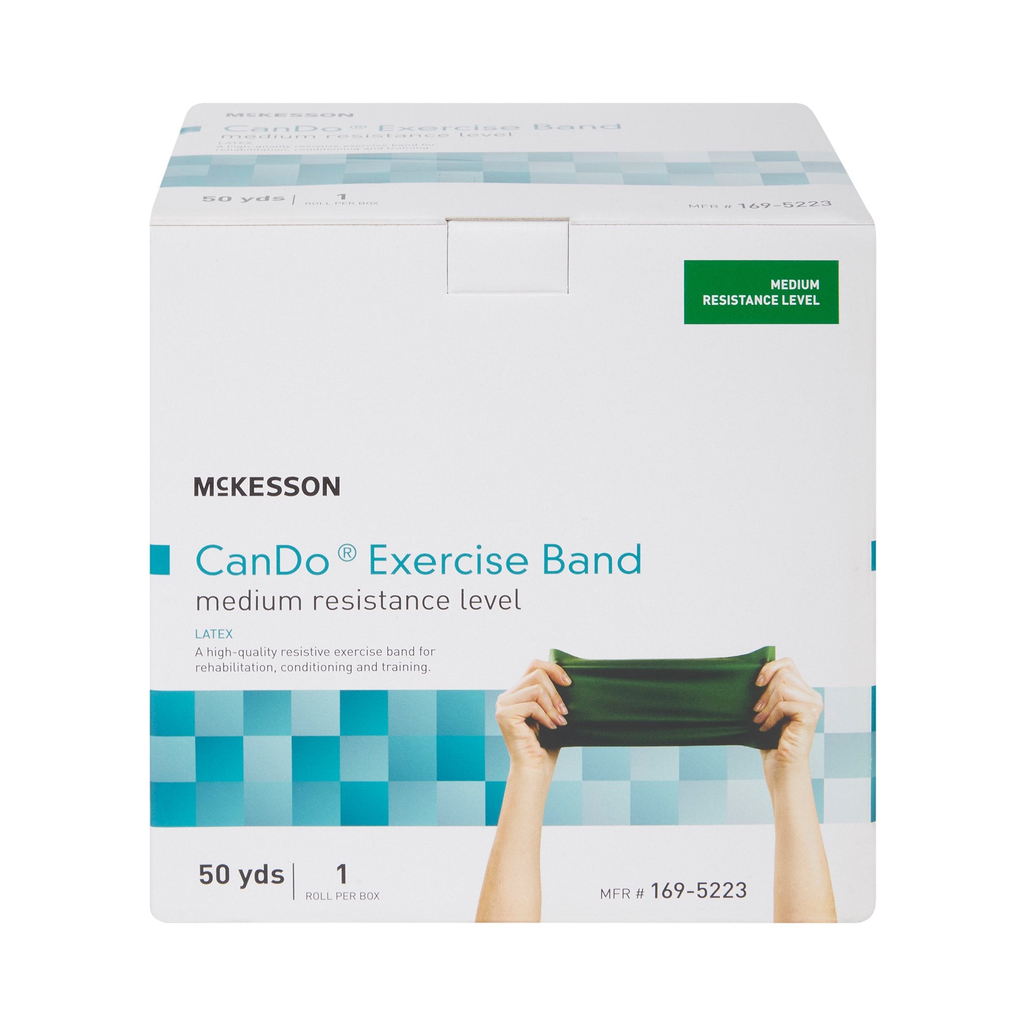 McKesson Brand - Exercise Resistance Band McKesson CanDo® Green 5 Inch X 50 Yard Medium Resistance [1/EA] (1073308_EA)