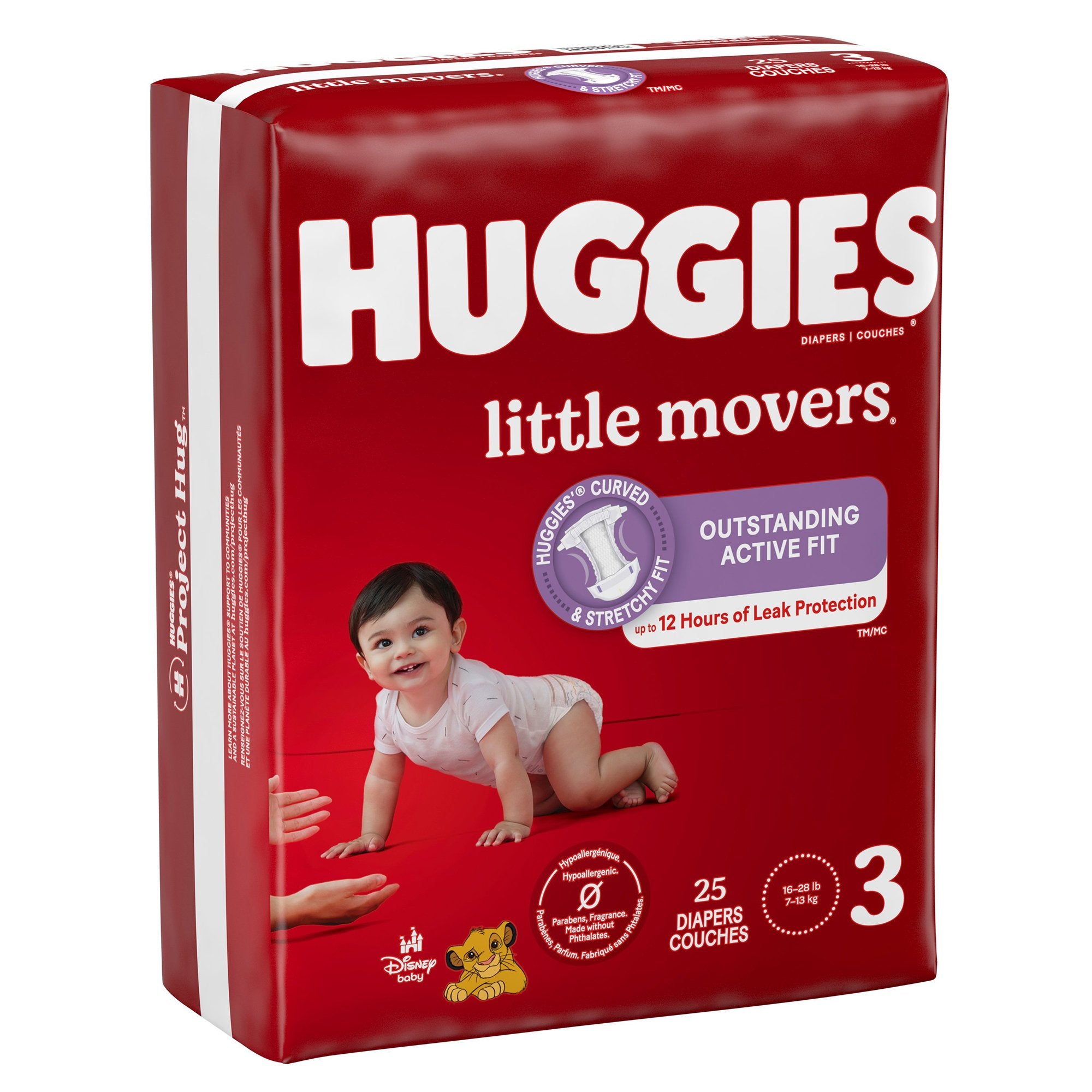Kimberly Clark - Unisex Baby Diaper Huggies® Little Movers Size 3 Disposable Moderate Absorbency [25/PK]