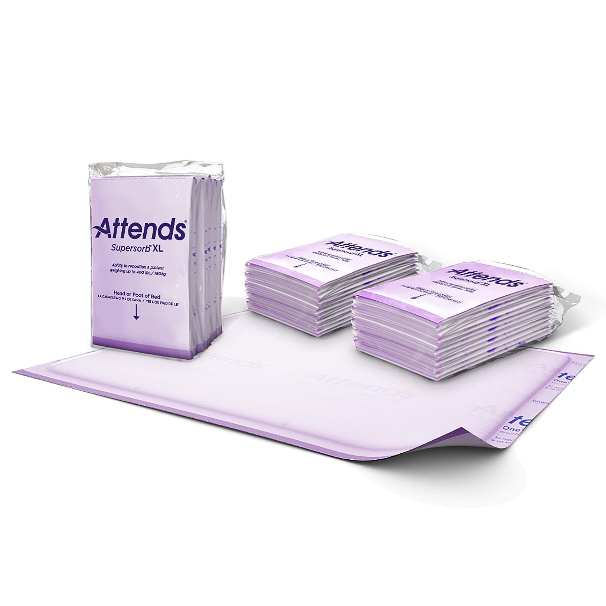 Attends Healthcare Products - Disposable Underpad Attends® Supersorb™ XL 36 X 51 Inch Dry-Lock® Core Heavy Absorbency [30/CS]