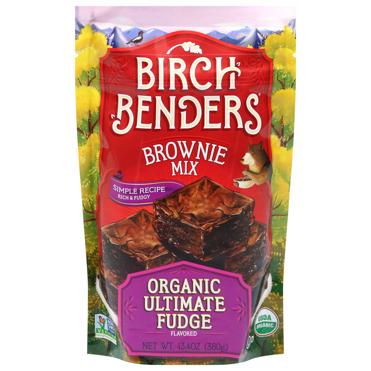 Birch Benders Organic Ultimate Fudge Brownie Mix 13.4 oz - Case of 6