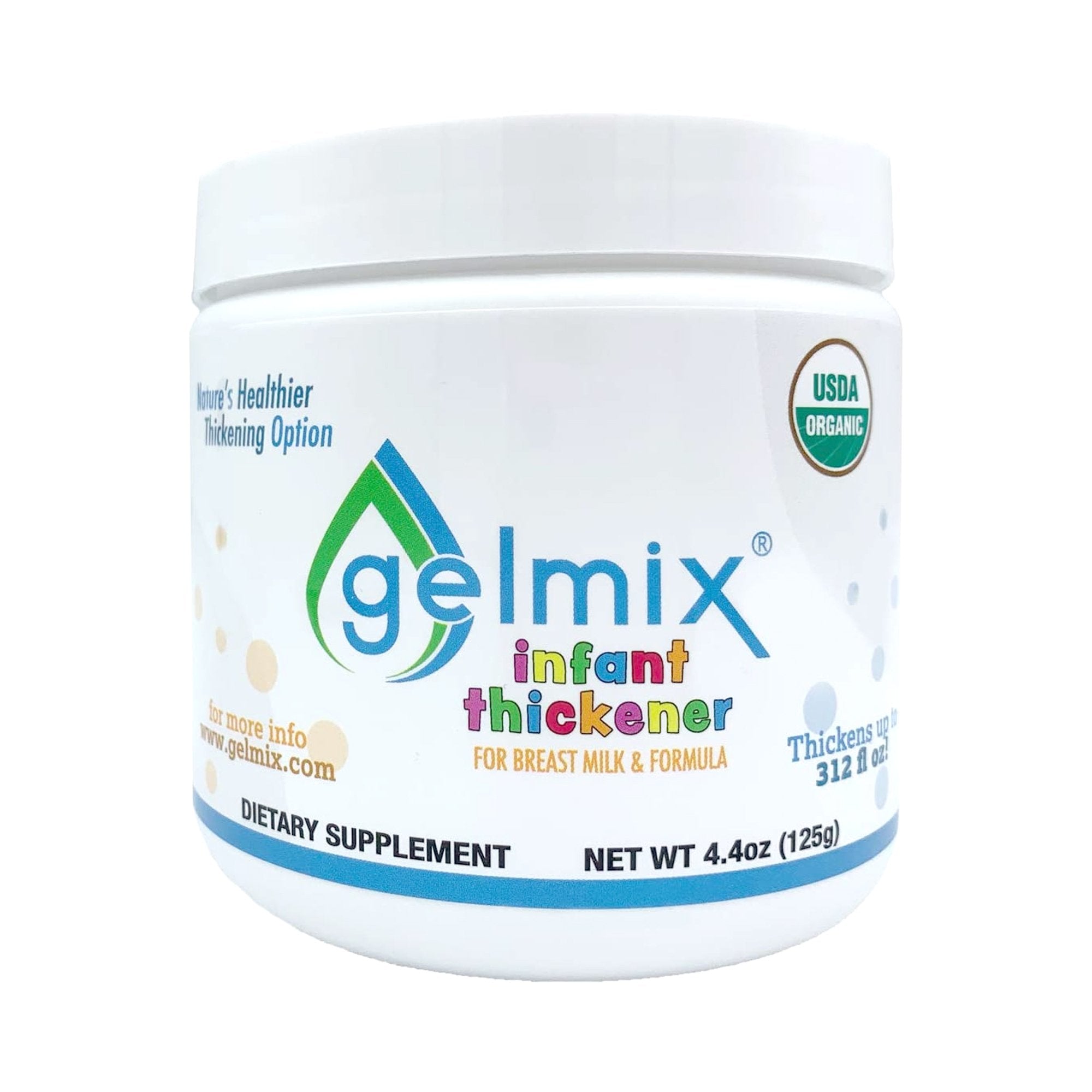 Parapharma Tech LLC - Infant Formula and Breast Milk Thickener Gelmix® 4.4 oz. Jar Unflavored Powder IDDSI Level 1 Slightly Thick [1/EA]