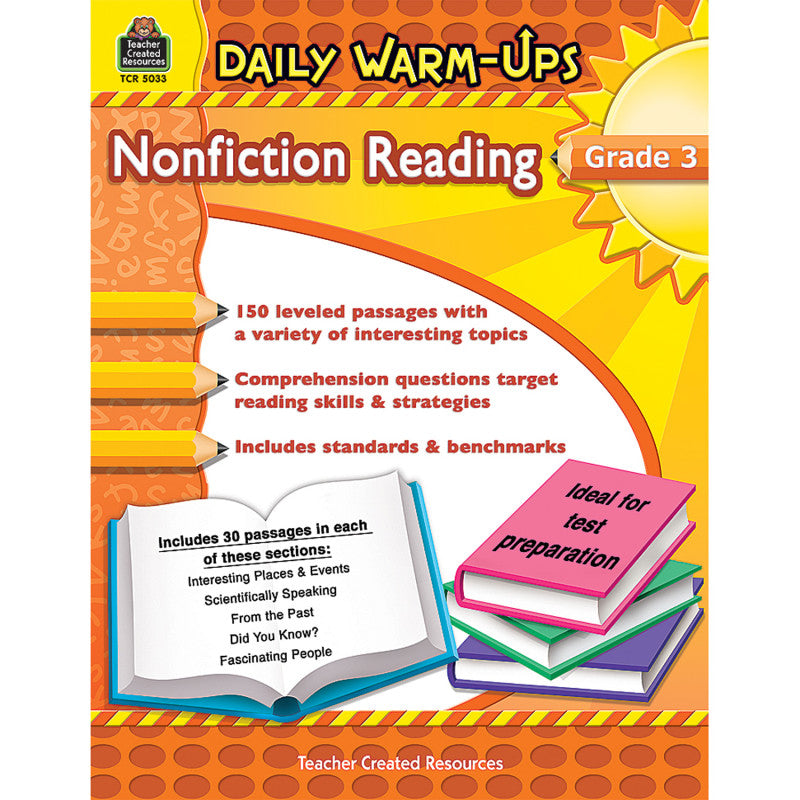TEACHER CREATED RESOURCES - Daily Warm-Ups: Nonfiction Reading Book, Grade 3
