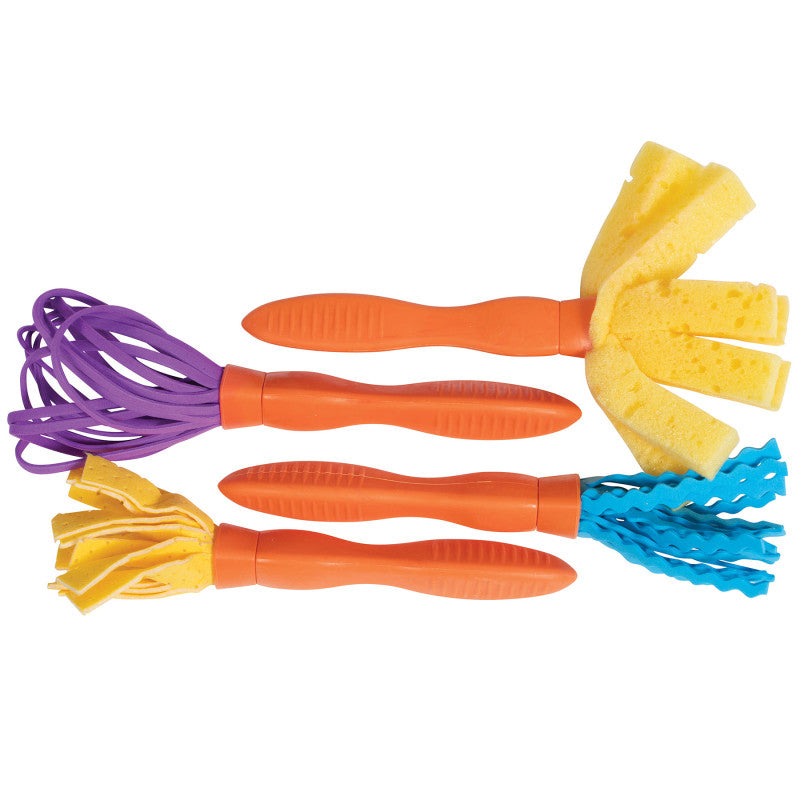 READY 2 LEARN - Triangle Grip Mini Texture Wands - Set 1 - Set of 4