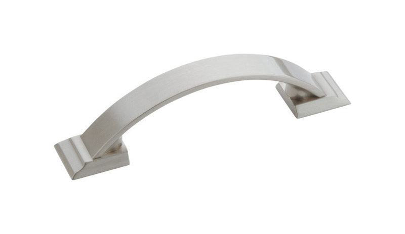 AMEROCK - Amerock Candler Half Oval Arch Cabinet Pull 3 in. Satin Nickel 5 pk