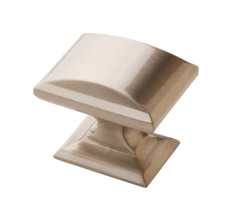 AMEROCK - Amerock Candler Rectangle Cabinet Knob 1-1/4 in. D 1-1/8 in. Satin Nickel 5 pk