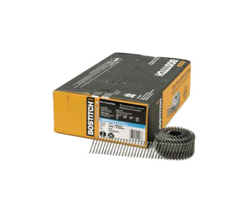 STANLEY BOSTITCH - Bostitch 2-1/2 in. 16 Ga. Wire Coil Stainless Steel Siding Nails 15 deg 3,600 pk