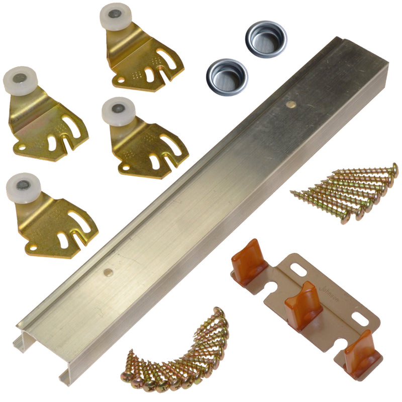 JOHNSON HARDWARE - Johnson Hardware 2200 Aluminum By-Pass Door Hardware Set [2200482D]