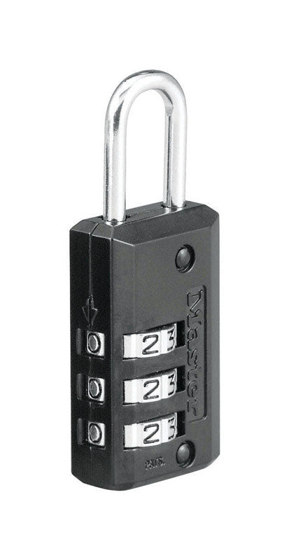 MASTER LOCK - Master Lock 2.18 in. H X 13/16 in. W Steel 3-Dial Combination Padlock
