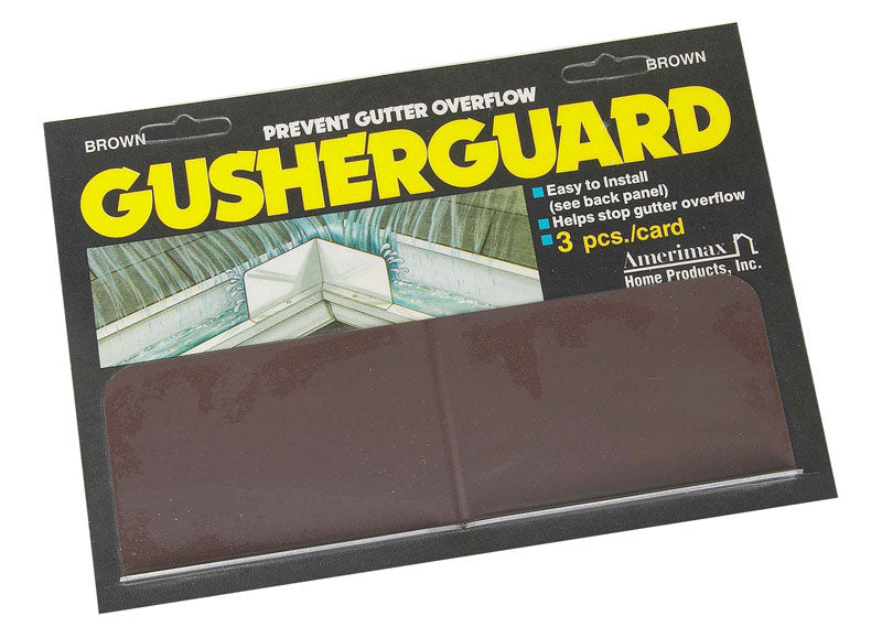 AMERIMAX - Amerimax 3 in. H X 0.5 in. W X 9 in. L Brown Aluminum K Gusher Guard
