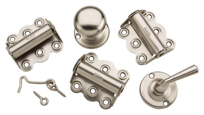 NATIONAL HARDWARE - National Hardware Satin Nickel Steel Screen/Storm Door Hardware Set 1 pk
