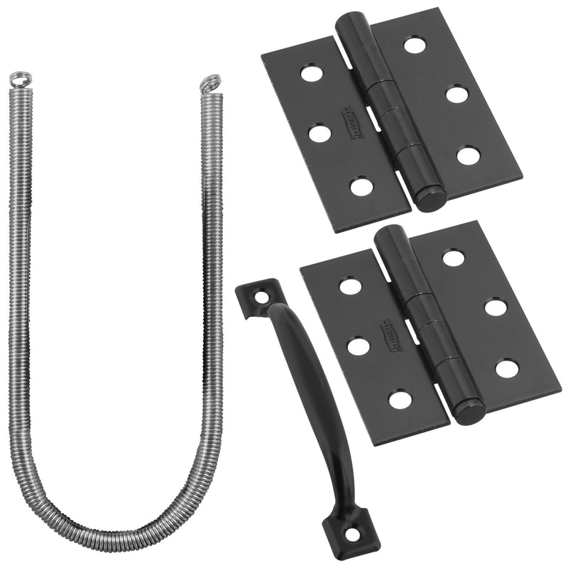NATIONAL HARDWARE - National Hardware V90 Series Galvanized Black Steel Screen/Storm Door Hardware Set 1 pk