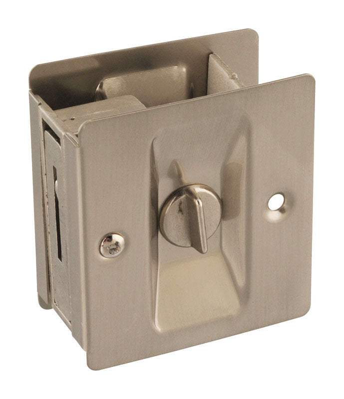 NATIONAL HARDWARE - National Hardware Satin Nickel Silver Brass Pocket Door Latch 1 pk