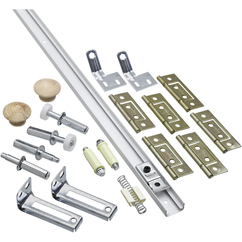 NATIONAL HARDWARE - National Hardware White Steel Folding Door Hardware Set 1 pk [N343-731]