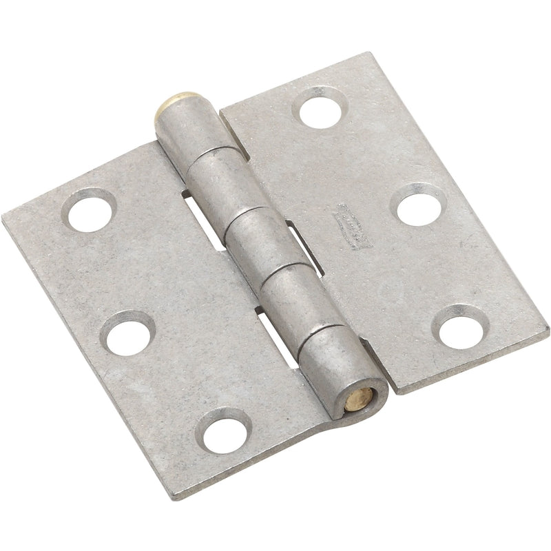 NATIONAL HARDWARE - National Hardware 2-1/2 in. W X 2-1/2 in. L Galvanized Silver Steel Broad Hinge 2 pk