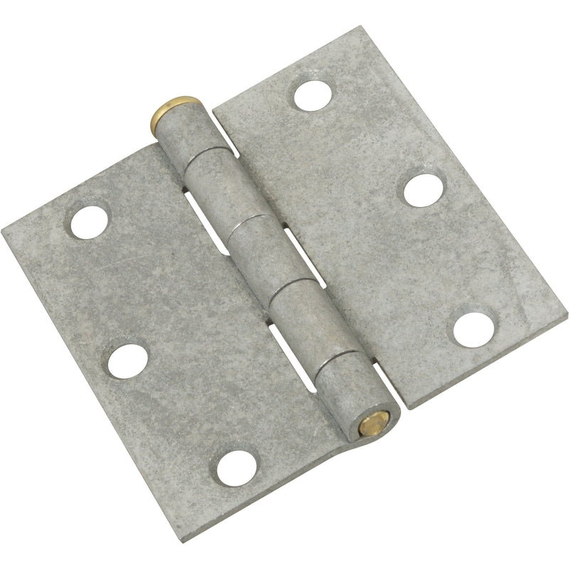 NATIONAL HARDWARE - National Hardware 3 in. W X 3 in. L Galvanized Silver Steel Broad Hinge 2 pk