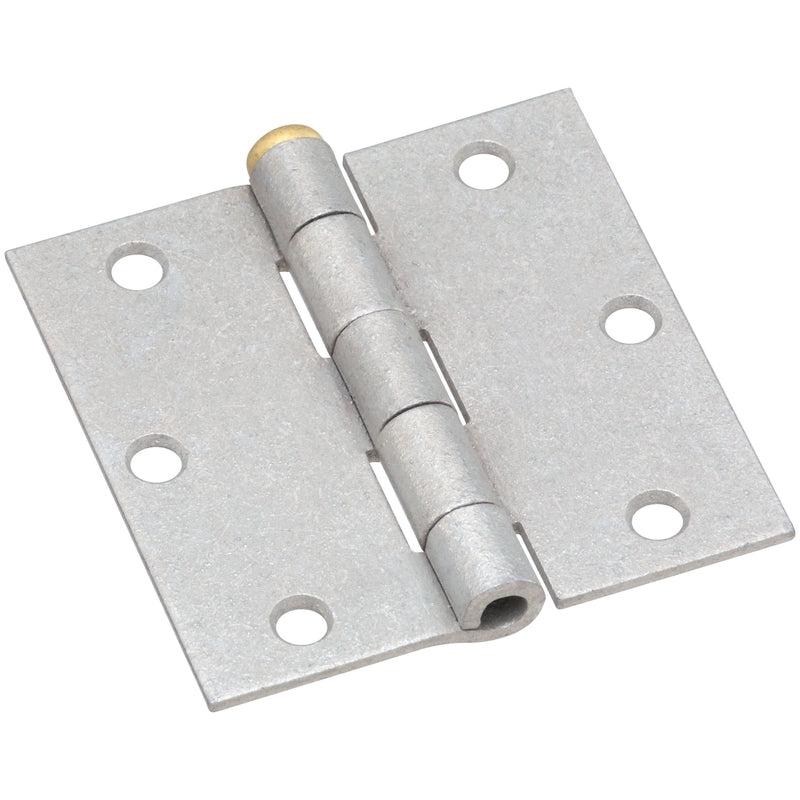 NATIONAL HARDWARE - National Hardware 3-1/2 in. W X 3-1/2 in. L Galvanized Silver Steel Broad Hinge 2 pk