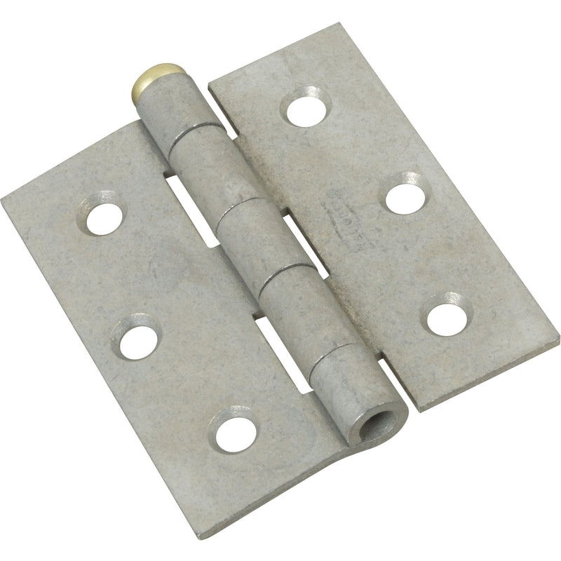 NATIONAL HARDWARE - National Hardware 2-1/2 in. W X 3 in. L Galvanized Silver Steel Broad Hinge 2 pk