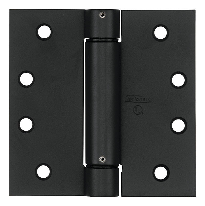 NATIONAL HARDWARE - National Hardware 4 in. W X 4 in. L Oil Rubbed Bronze Black Steel Spring Hinge 1 pk