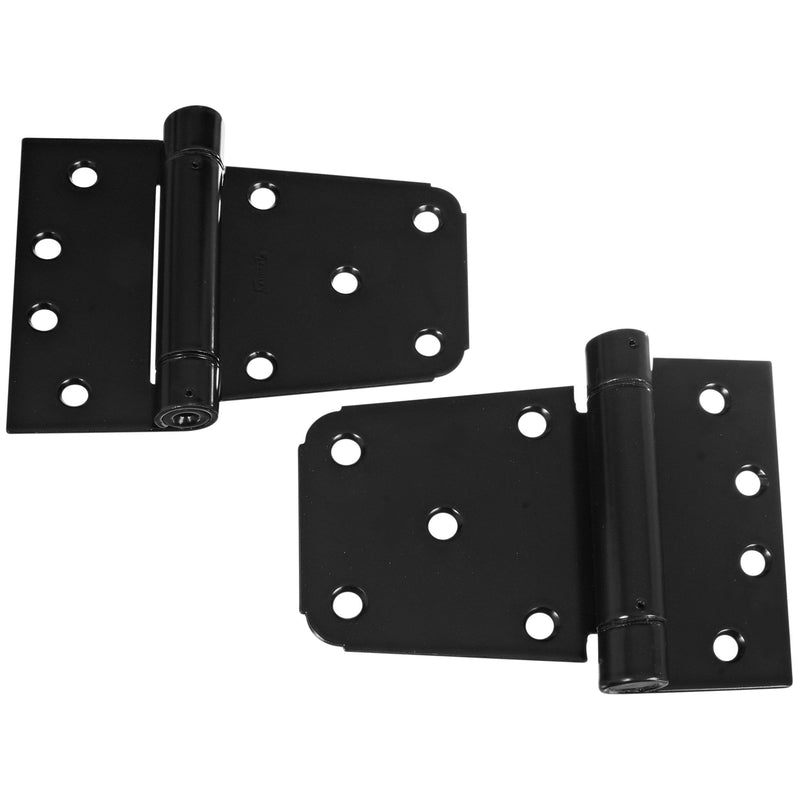 NATIONAL HARDWARE - National Hardware 3.5 in. L Black Steel Extra Heavy Auto-Close Gate Hinge Set 2 pk