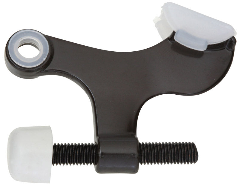 NATIONAL HARDWARE - National Hardware Steel Oil Rubbed Bronze Black/White Hinge Pin Door Stop Mounts to door hinge