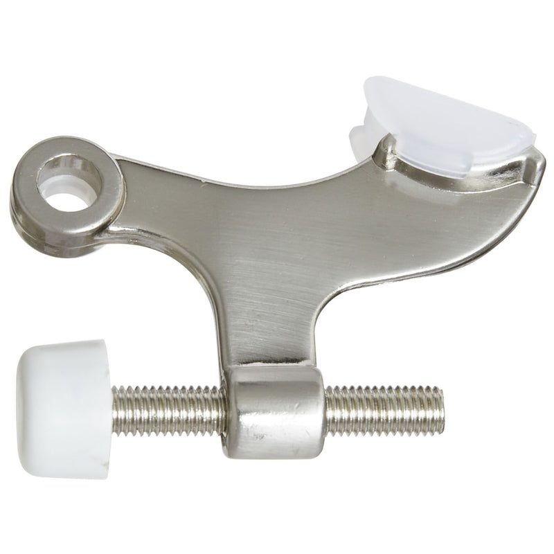 NATIONAL HARDWARE - National Hardware Zinc w/Rubber Tip Satin Nickel Silver Hinge Pin Door Stop Mounts to door