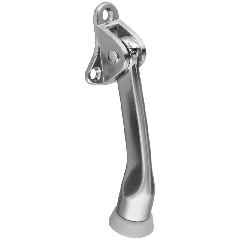 NATIONAL HARDWARE - National Hardware Zinc w/Rubber Tip Satin Nickel Silver Kick-Down Door Holder Mounts to door