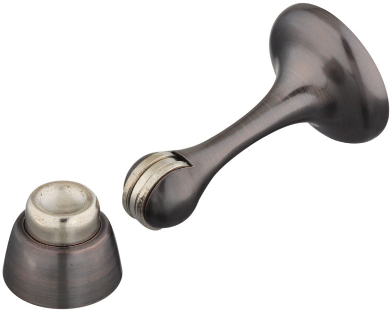 NATIONAL HARDWARE - National Hardware 3 in. W Zinc w/Steel Antique Bronze Magnetic Door Stop Mounts to door and wall