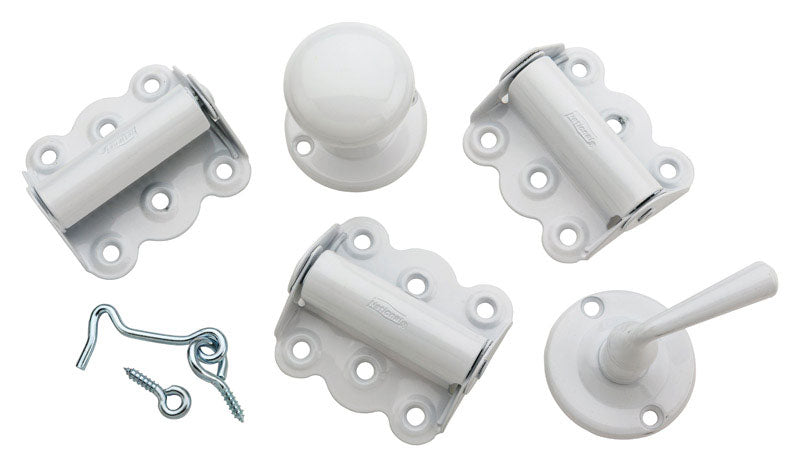 NATIONAL HARDWARE - National Hardware Silver/White Steel Screen/Storm Door Hardware Set 1 pk