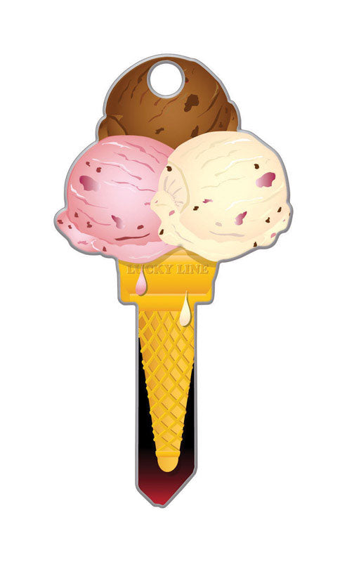 LUCKY LINE - Lucky Line Key Shapes Ice Cream House Key Blank Double For Schlage SC1 - Case of 5