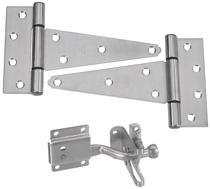 NATIONAL HARDWARE - National Hardware Silver Stainless Steel Gate Hardware Kit 1 pk