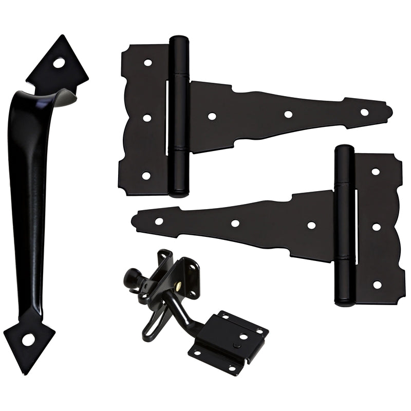 NATIONAL HARDWARE - National Hardware Black Steel Gate Hardware Kit 1 pk [N343-467]