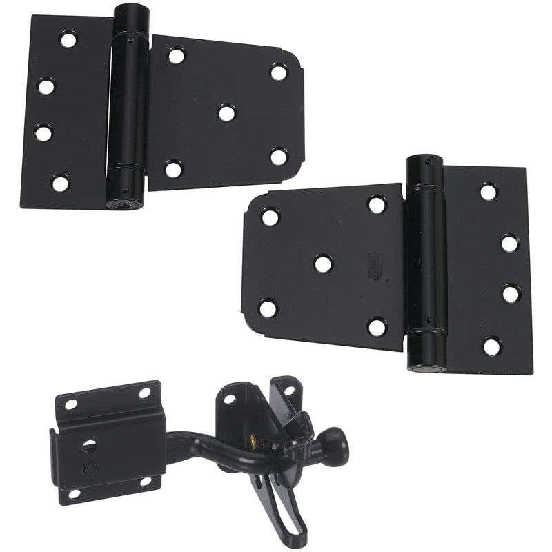 NATIONAL HARDWARE - National Hardware Black Steel Gate Hardware Kit 1 pk [N343-475]