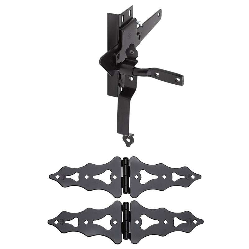 NATIONAL HARDWARE - National Hardware Black Steel Gate Hardware Kit 1 pk [N109-015]