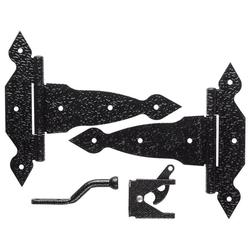 NATIONAL HARDWARE - National Hardware 8 in. L Black Steel Gate Hardware Kit 1 pk [N109-013]
