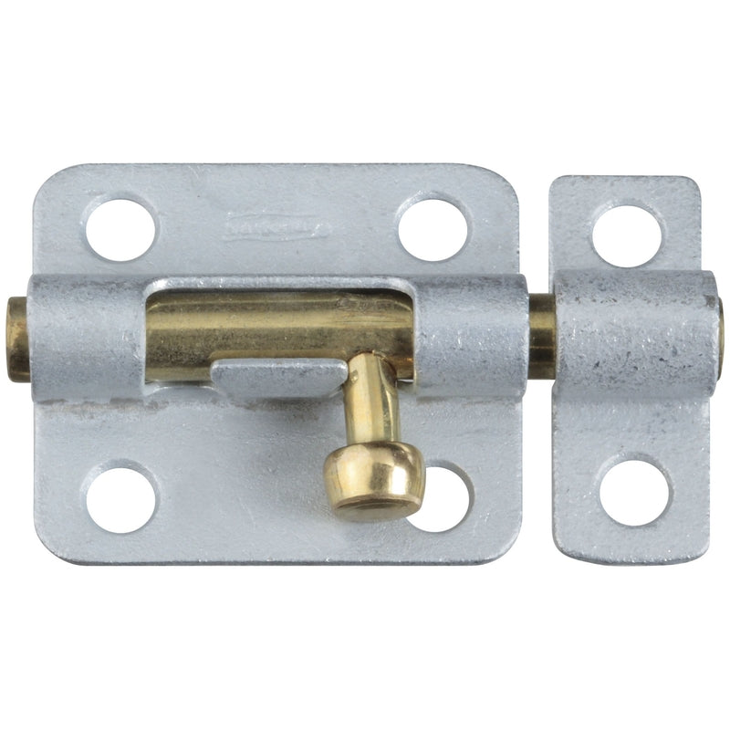 NATIONAL HARDWARE - National Hardware 2-1/2 in. L Galvanized Brass/Steel Barrel Bolt 1 pk
