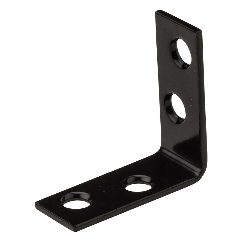 NATIONAL HARDWARE - National Hardware 1.5 in. H X 0.625 in. W X 0.08 in. D Black Steel Inside Corner Brace