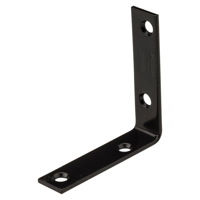 NATIONAL HARDWARE - National Hardware 3 in. H X 0.75 in. W X 0.011 in. D Black Steel Inside Corner Brace