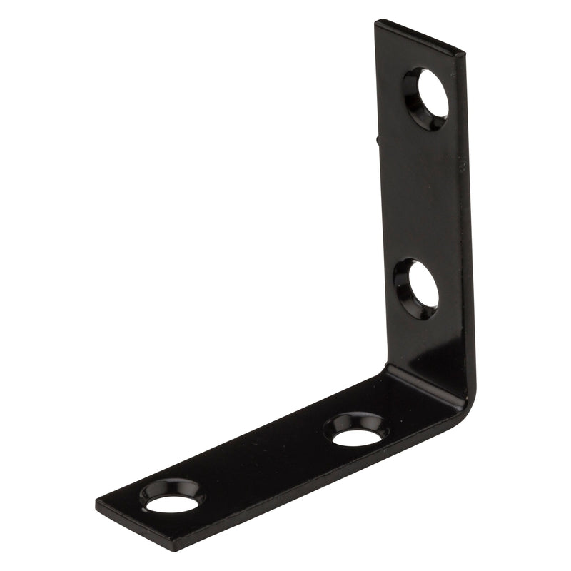 NATIONAL HARDWARE - National Hardware 2 in. H X 0.625 in. W X 0.08 in. D Black Steel Inside Corner Brace