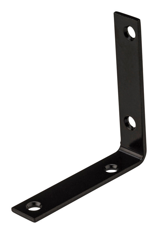 NATIONAL HARDWARE - National Hardware 3.5 in. H X 0.75 in. W X 0.125 in. D Black Steel Inside Corner Brace